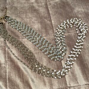 8 Strand Ombré Style Gold Necklace Tahari